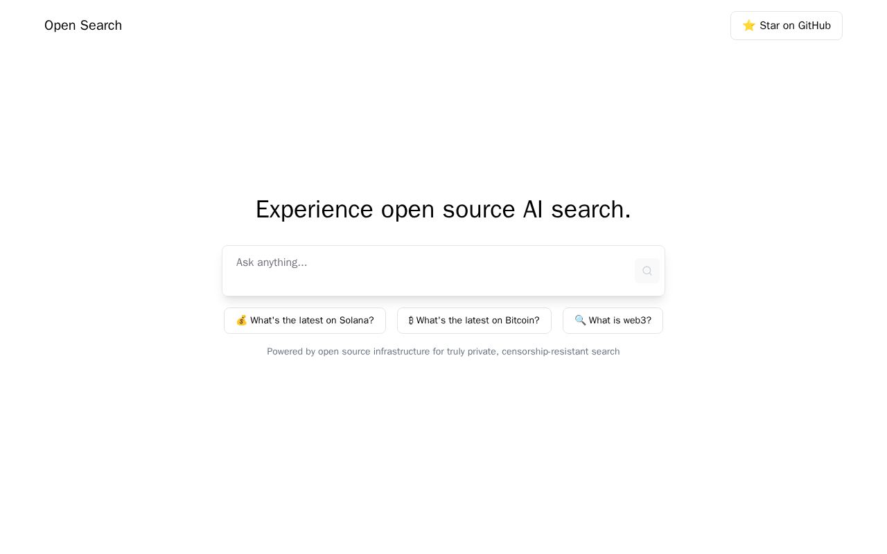 Open Search screenshot