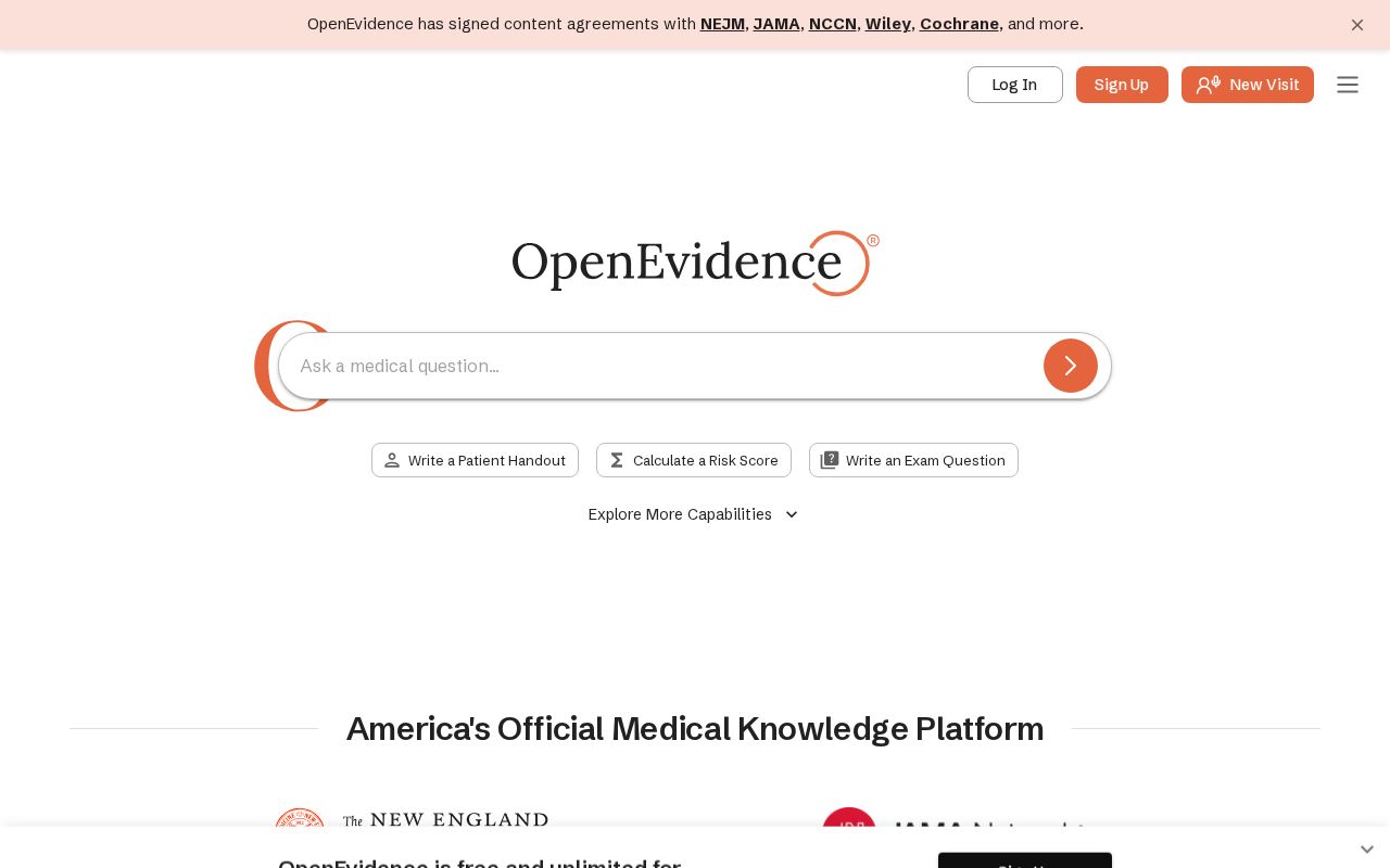 OpenEvidence screenshot