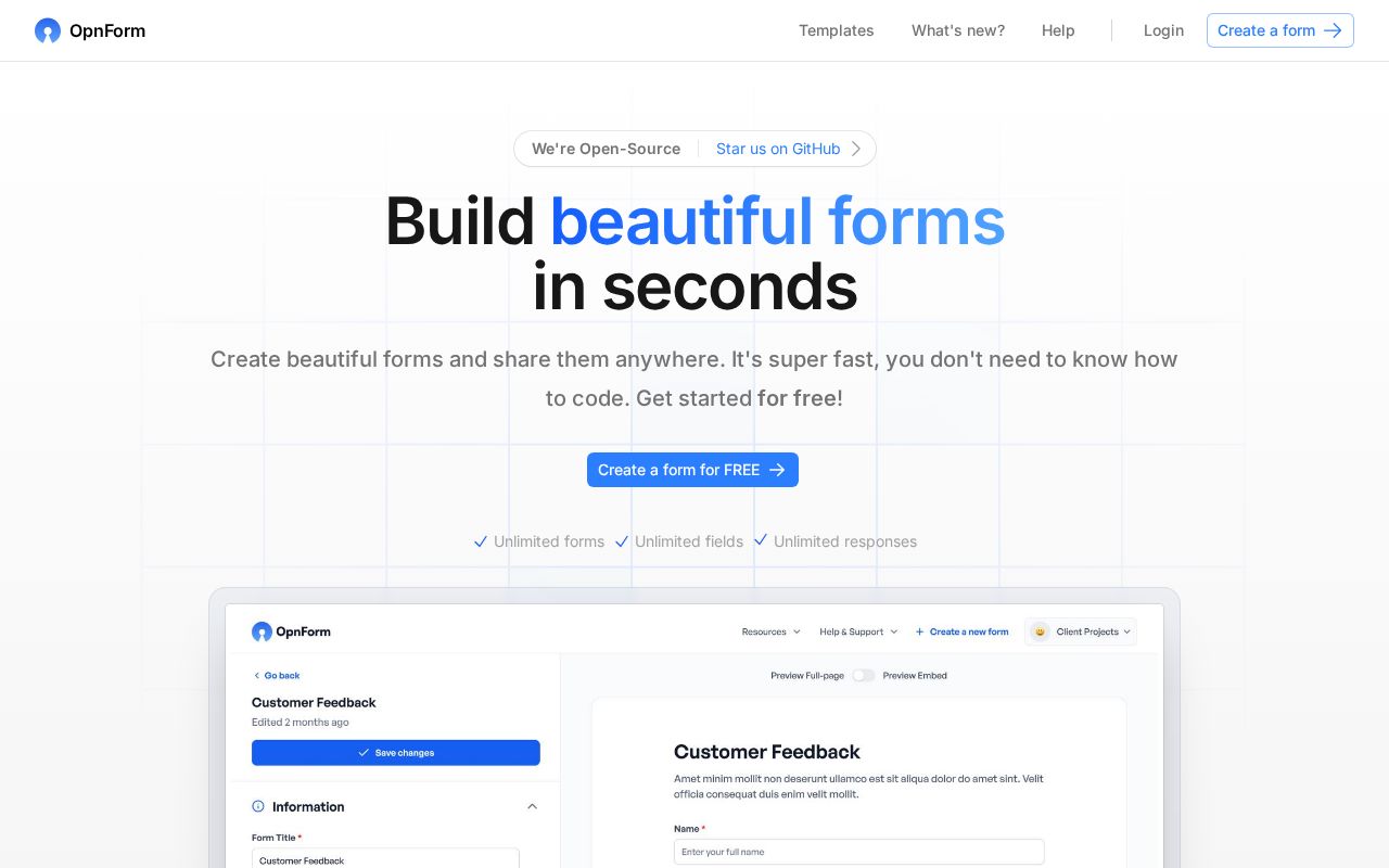 OpnForm screenshot