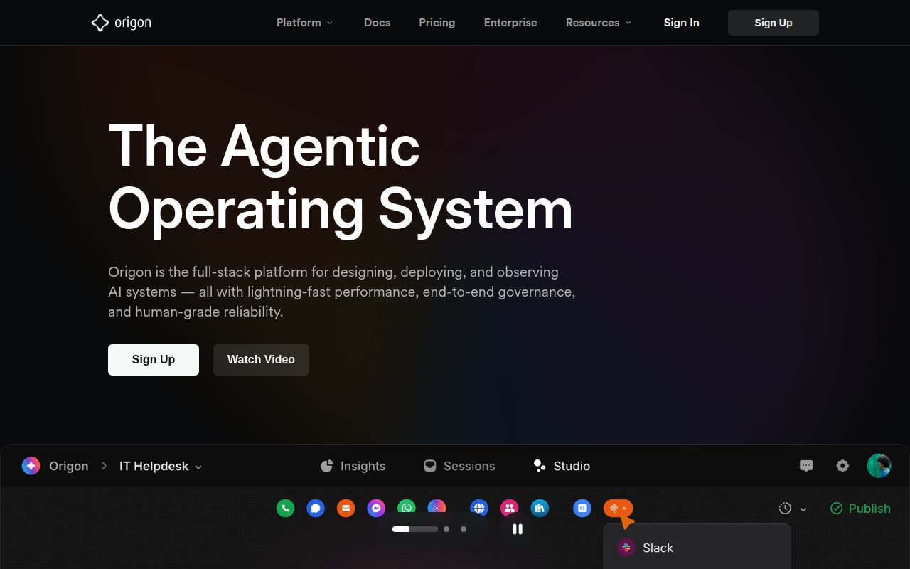 Origon AI screenshot