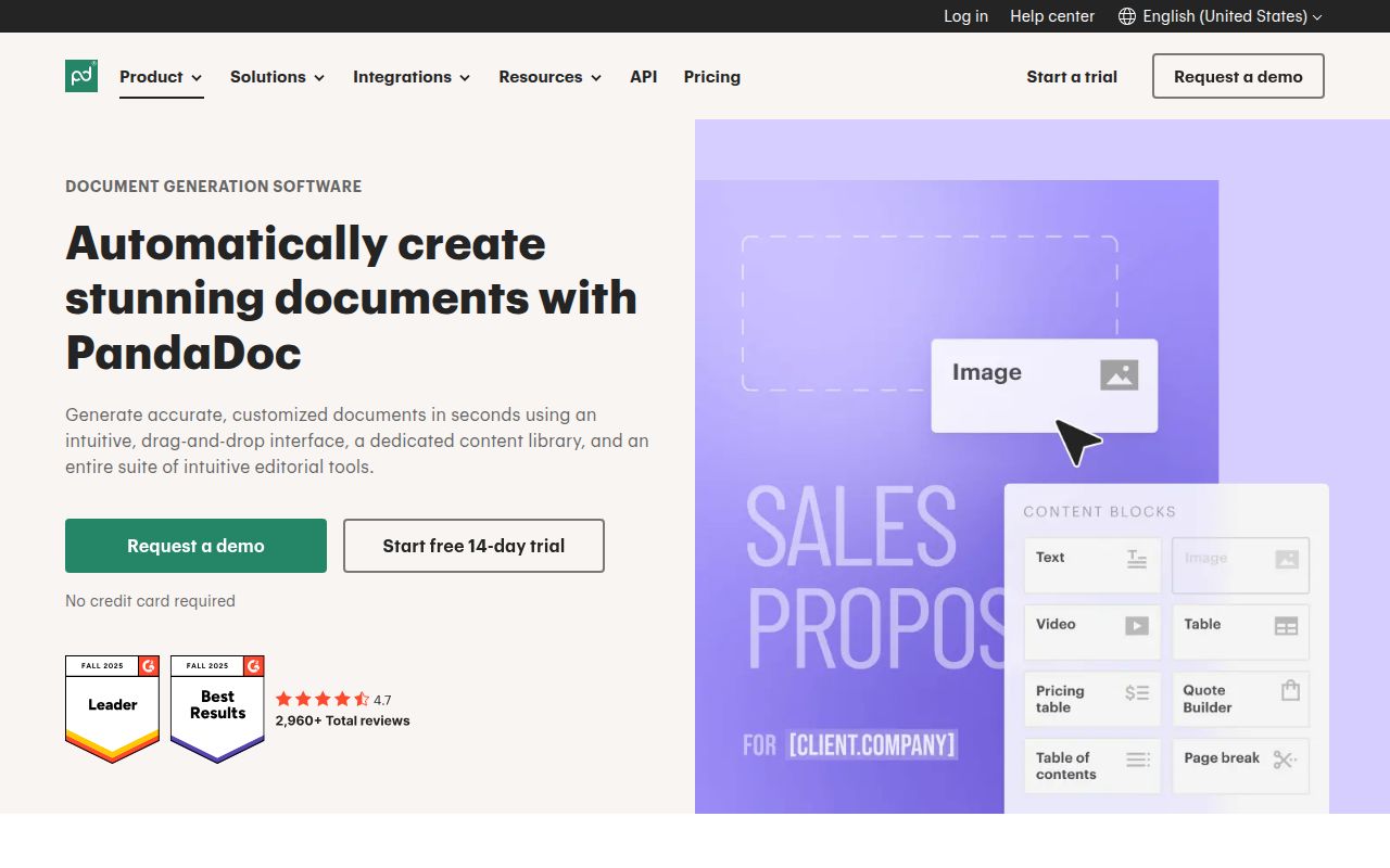 PandaDoc Document Generator screenshot