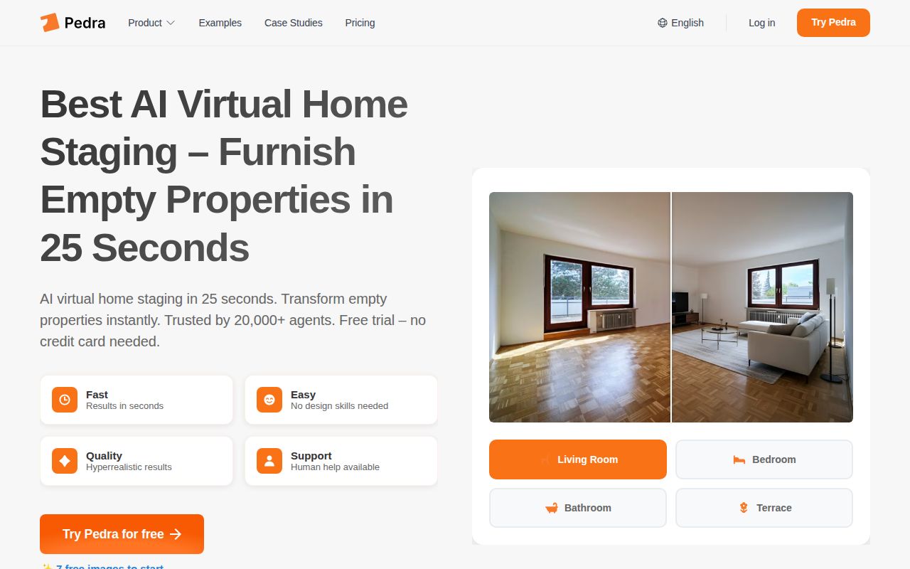Pedra - AI Virtual Home Staging screenshot