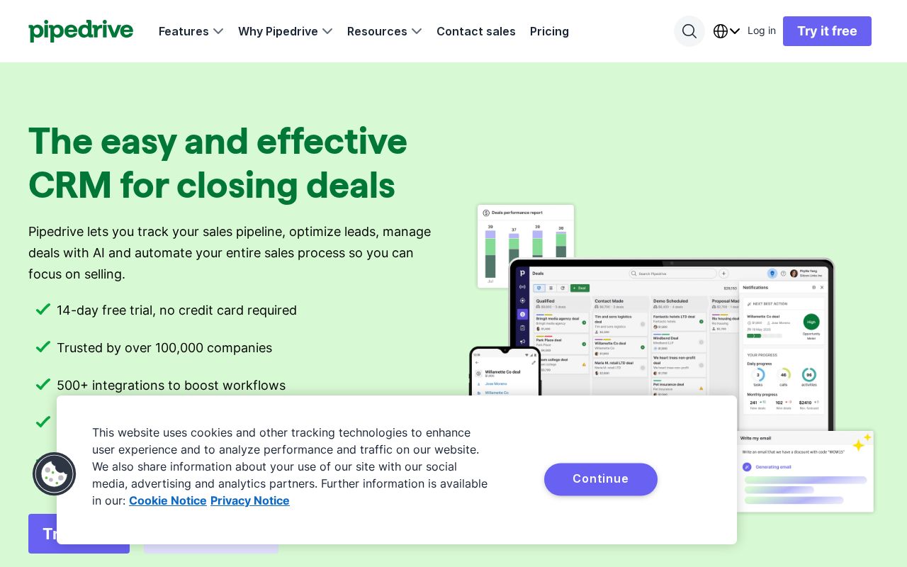 Pipedrive screenshot