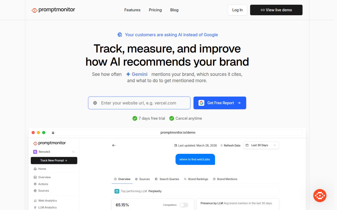 Promptmonitor screenshot