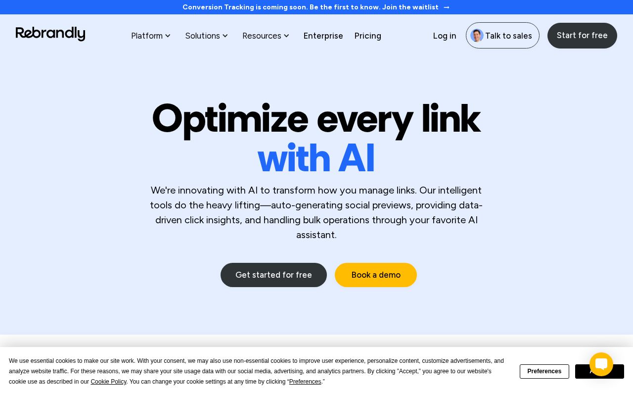 Rebrandly AI screenshot