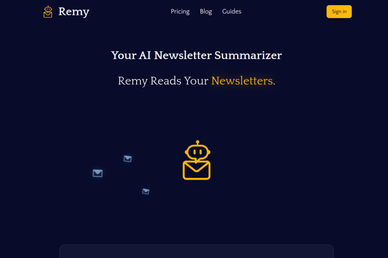 Remy - Newsletter summarizer screenshot