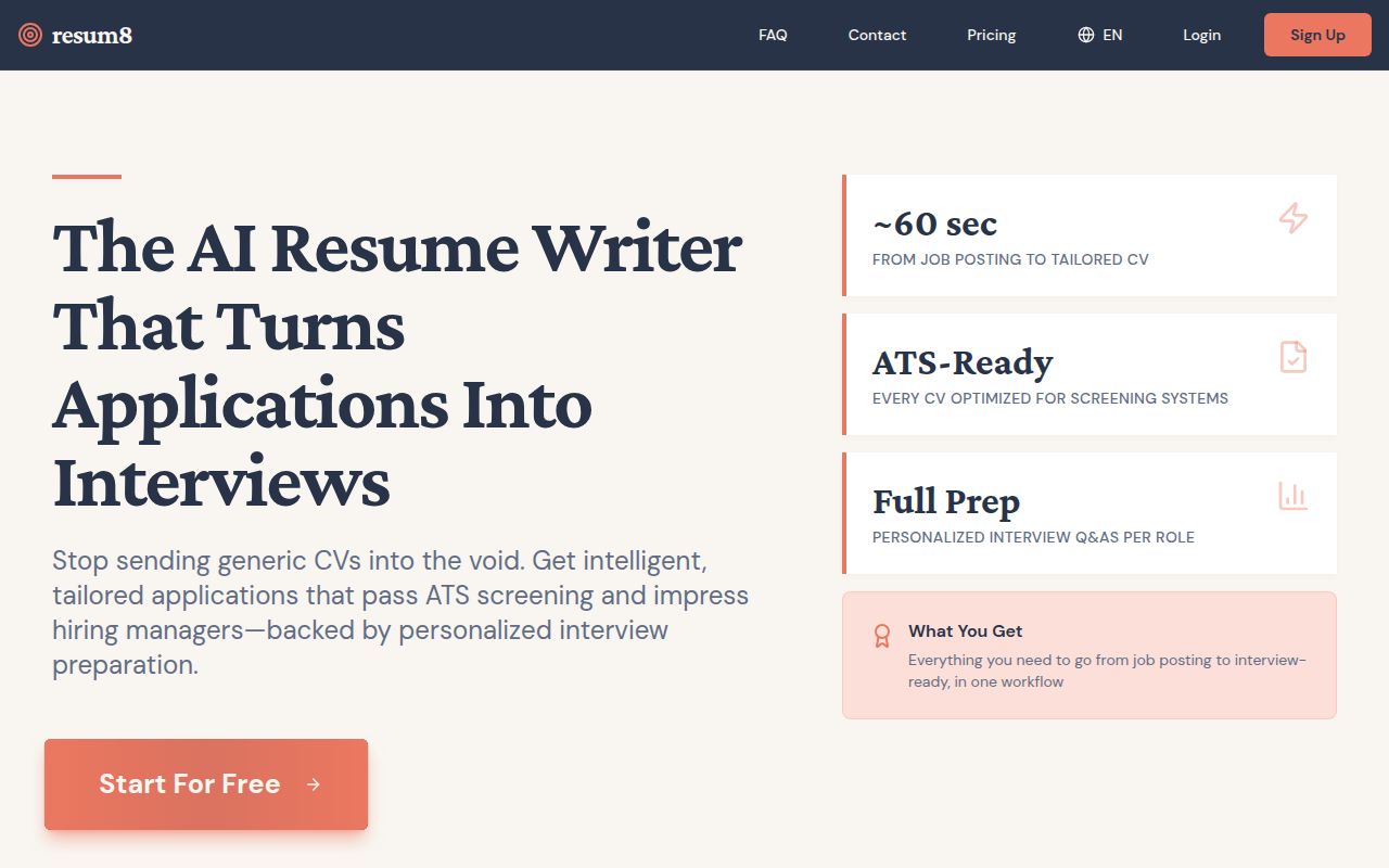 Resum8 screenshot