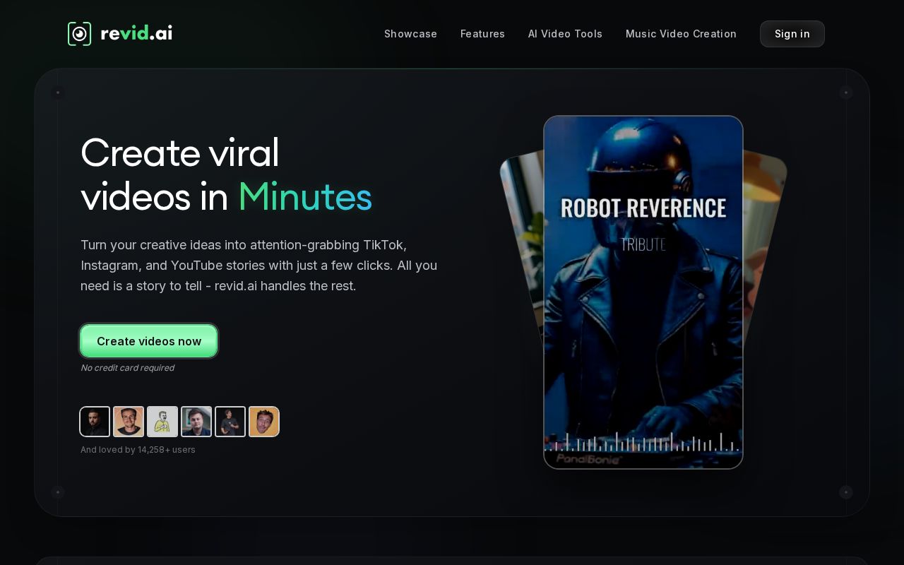 Revid screenshot