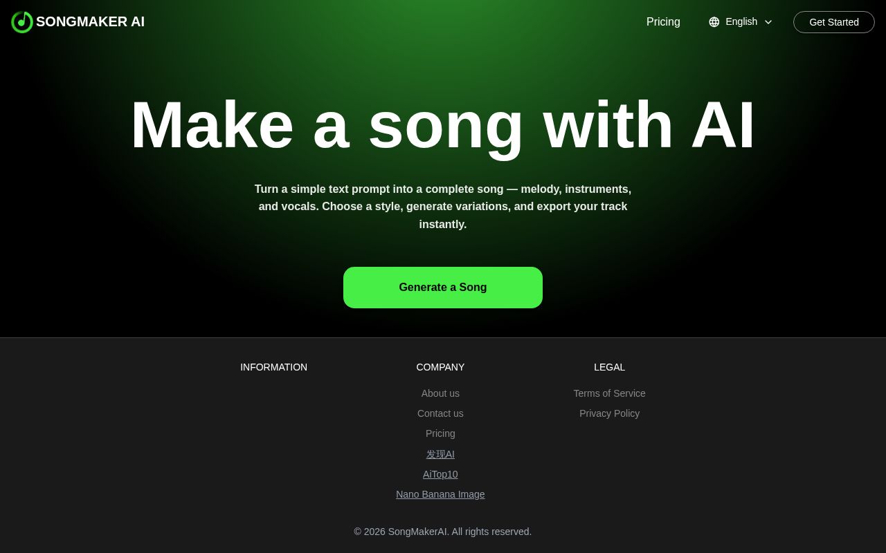 Songmaker AI screenshot