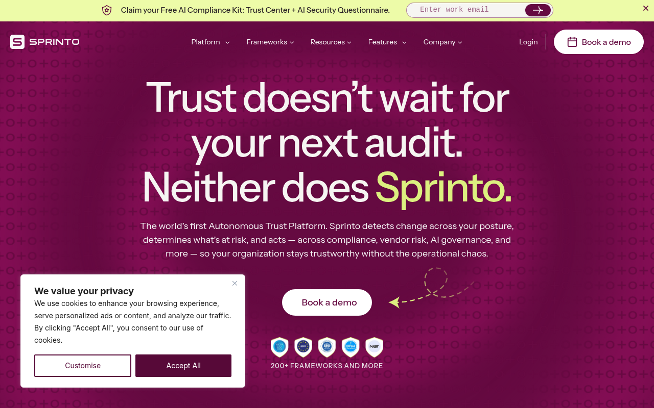 Sprinto screenshot