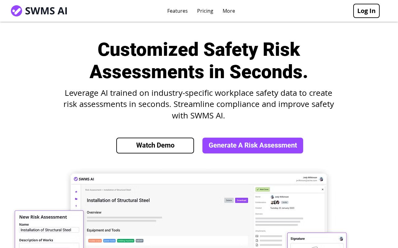 SWMS screenshot