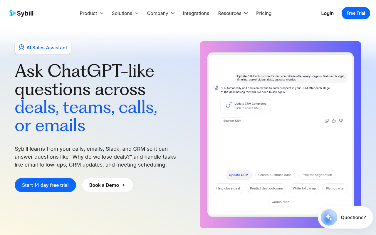 Sybill screenshot
