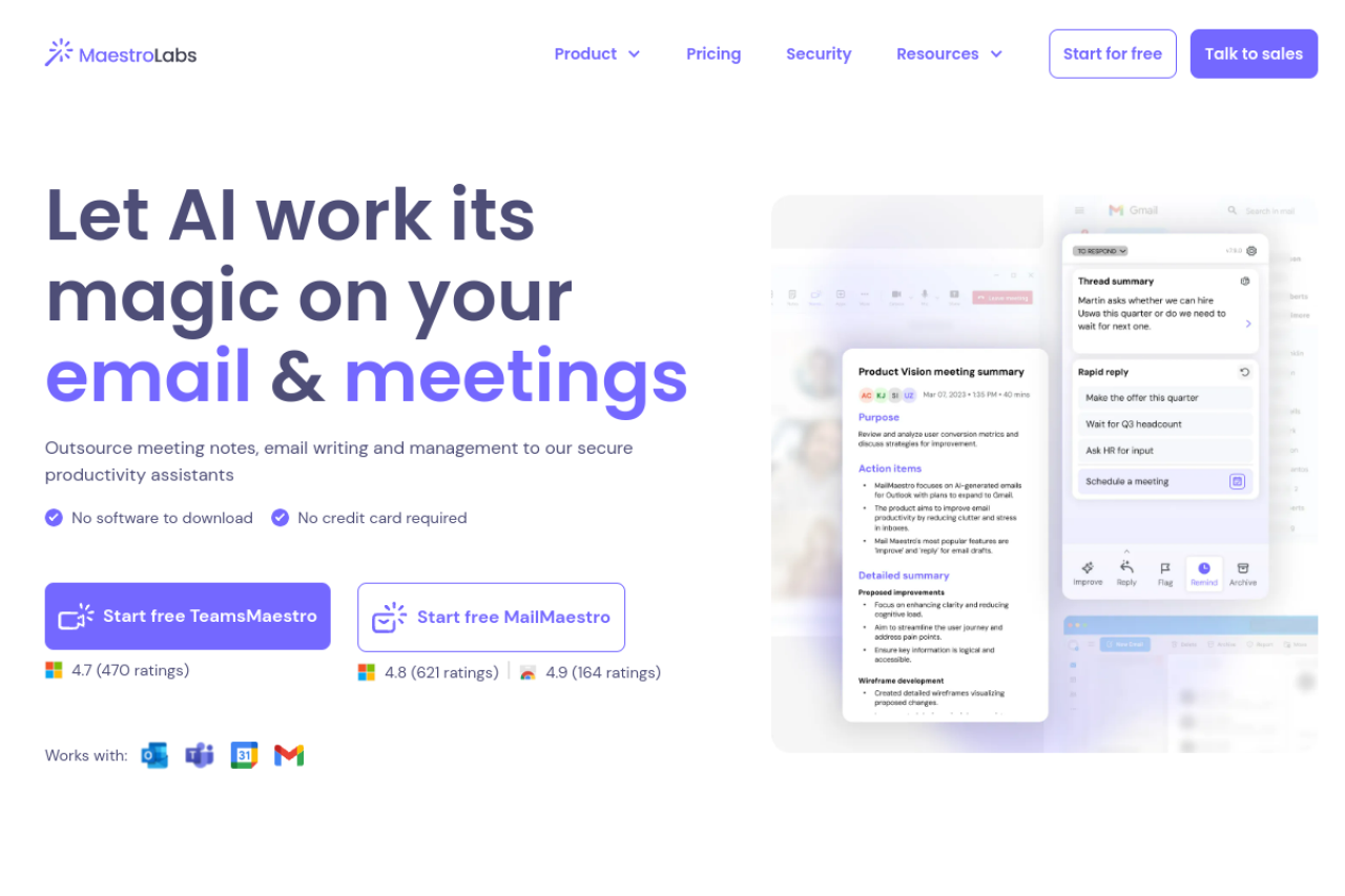 TeamsMaestro - Free AI Meeting Note Taker screenshot