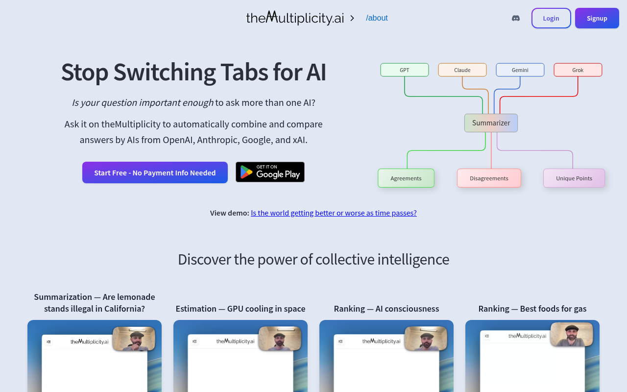 theMultiplicity.ai screenshot