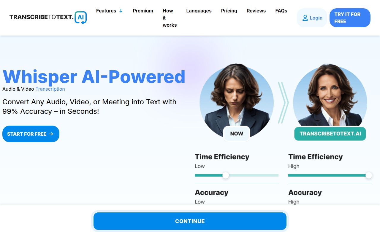 TranscribeToText.AI screenshot