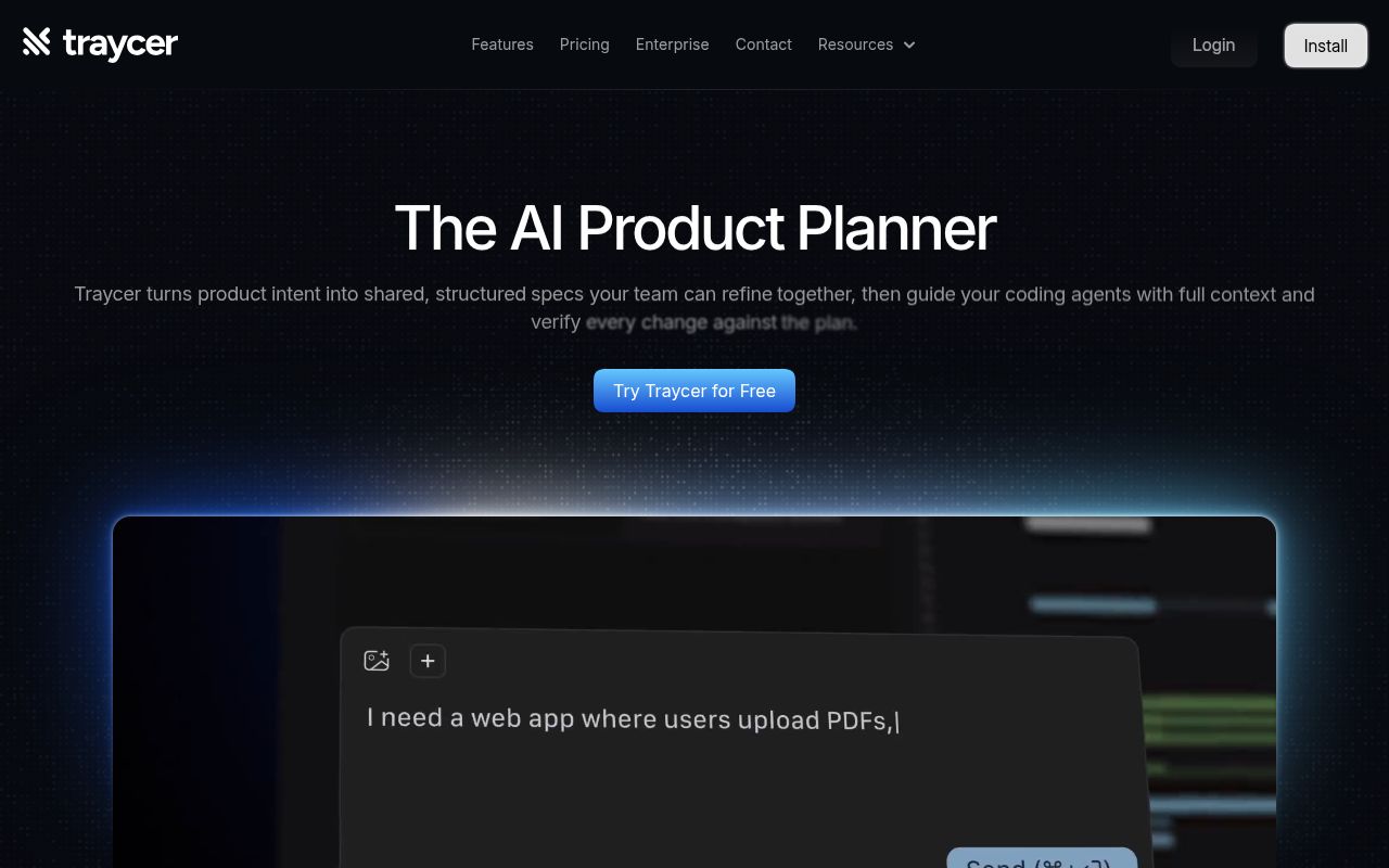 Traycer screenshot