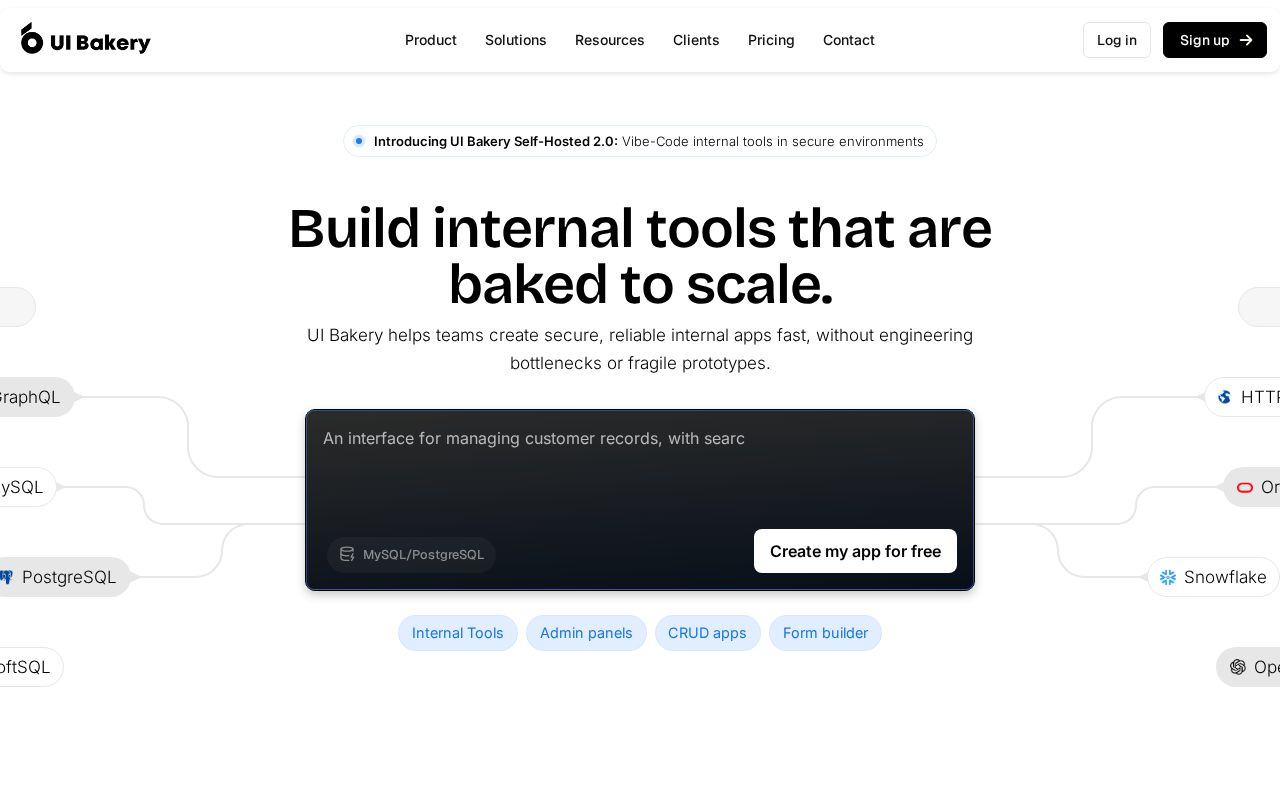 UI Bakery AI Apps screenshot