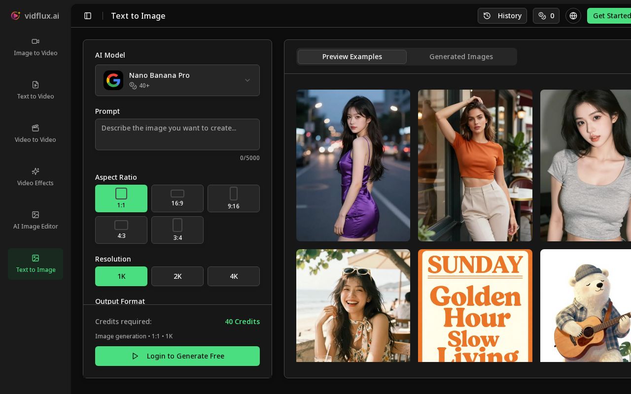 VidFlux Text to Image AI screenshot