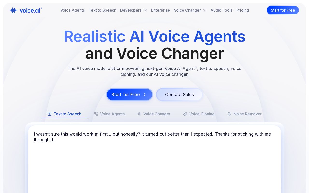 Voice AI v1 screenshot