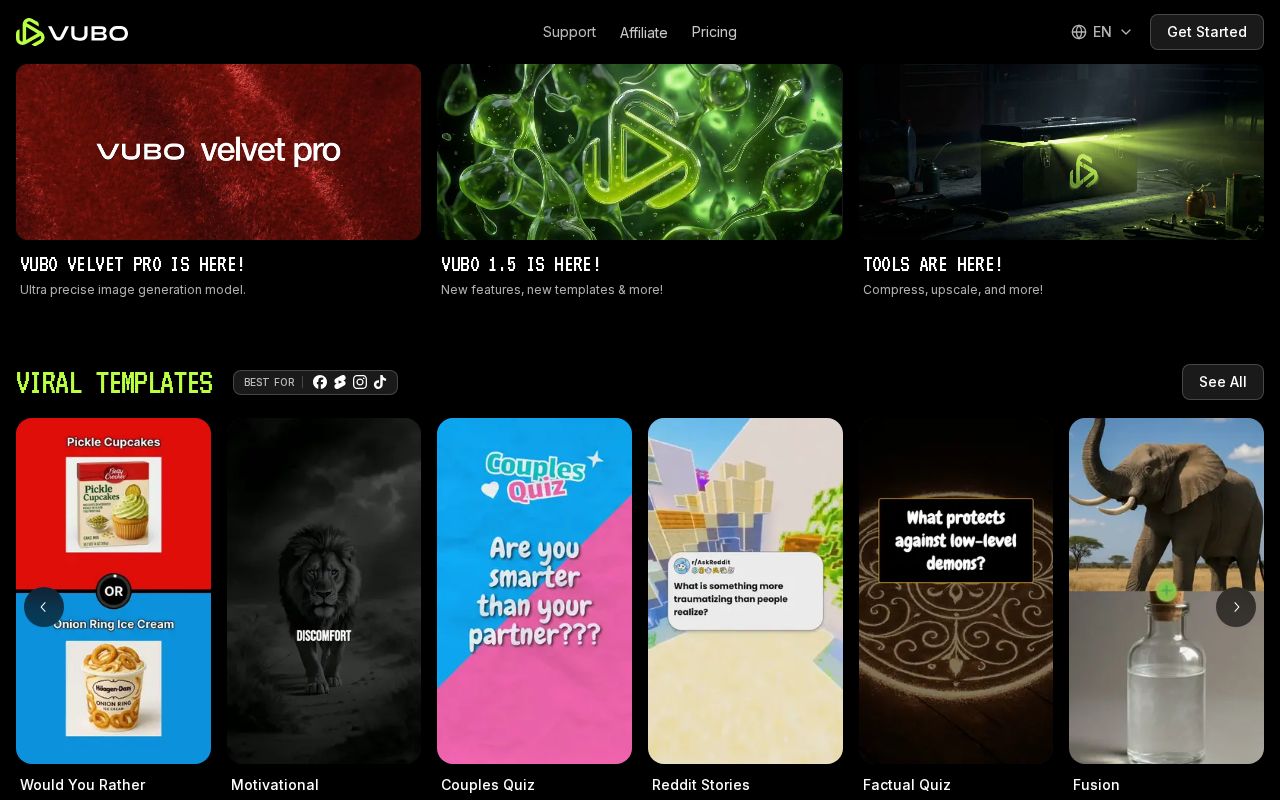 VUBO screenshot
