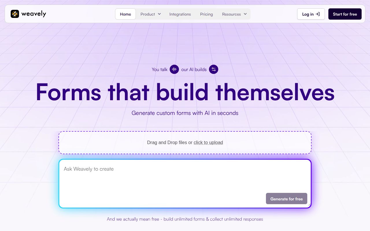 Weavely.ai screenshot