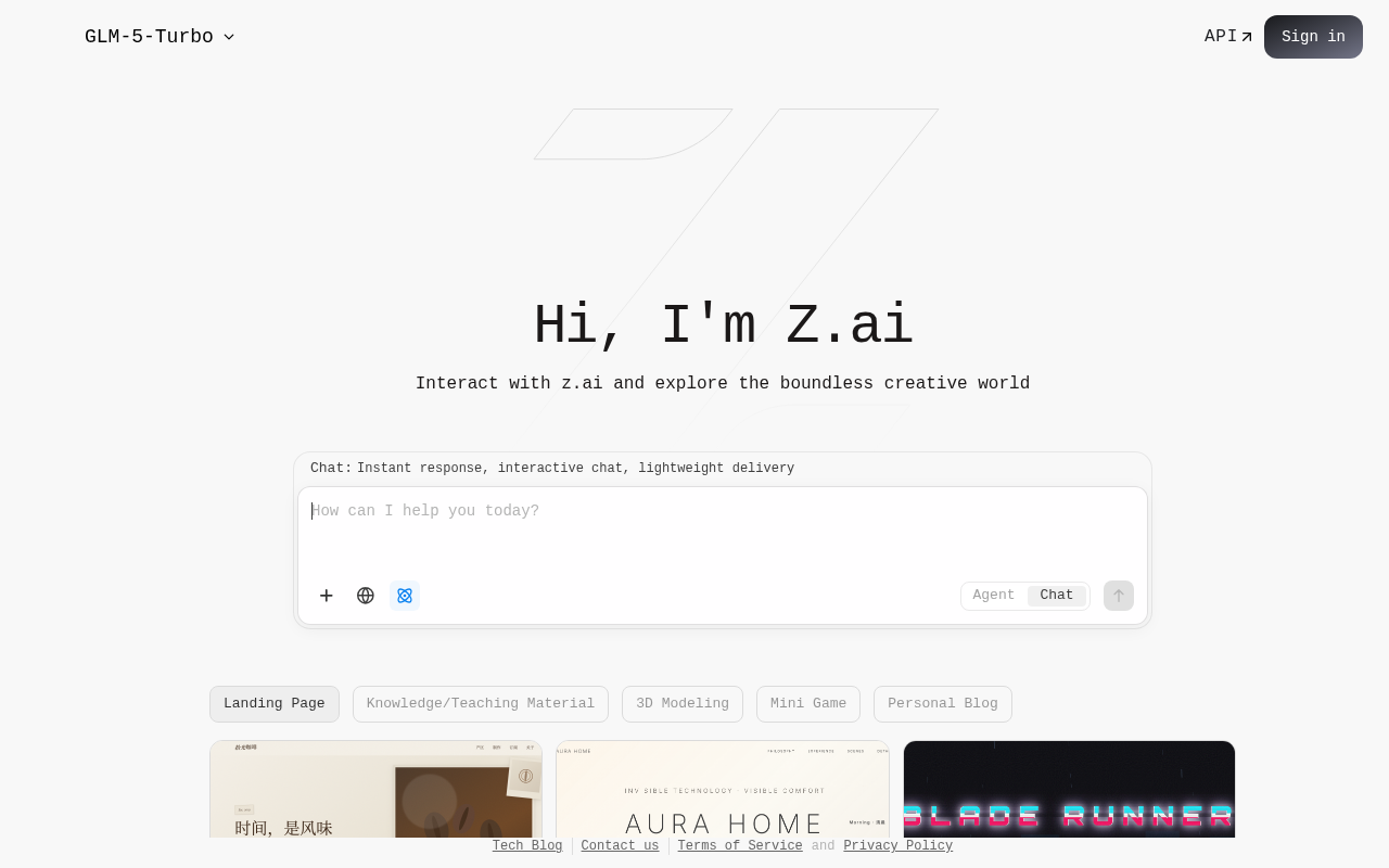 Z.ai v5 Turbo screenshot